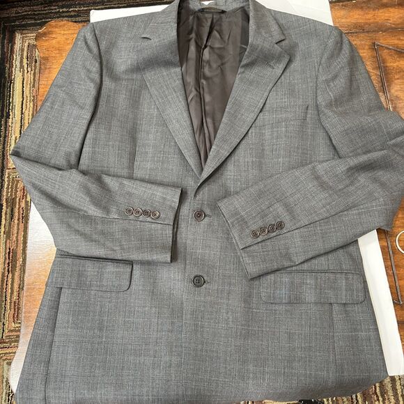Men’s Grey Brooks Brothers Wool Suit 41L Pants 34x33 2 Button Single Vent - Picture 4 of 13
